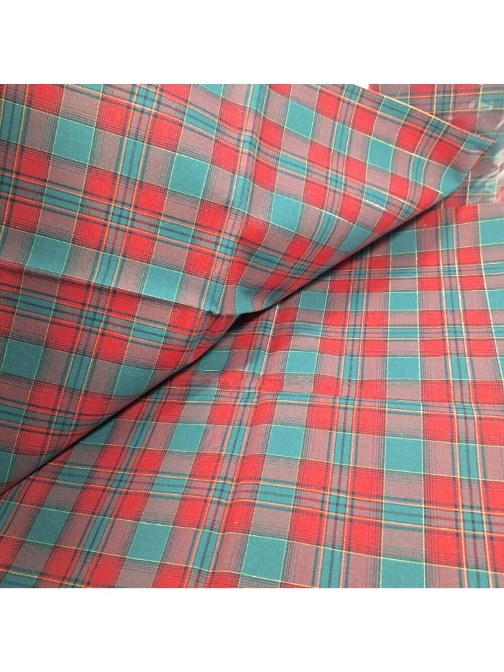 Longaberger Evergreen Plaid 4 Napkins 36" Square Tablecloth Set Open Package - Picture 10 of 16